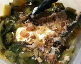 野沢菜卵かけごはんのチーズ焼き作り方3写真