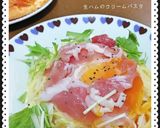 塩加減最高。生ハムのクリームパスタ作り方7写真