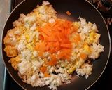 バター風味のレタス焼き飯作り方4写真