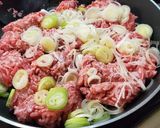 祝蕾(子持ち高菜)と豚挽き肉の豆鼓醤炒め作り方3写真
