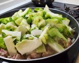 祝蕾(子持ち高菜)と豚挽き肉の豆鼓醤炒め作り方4写真