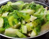 祝蕾(子持ち高菜)と豚挽き肉の豆鼓醤炒め作り方5写真