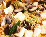 フライパンで豚キムチ鍋ラーメン作り方5写真