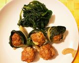 白菜か青梗菜でレンジ・シューマイ作り方8写真