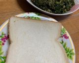 大根葉っぱ炒め活用☆大根葉チーズトースト作り方1写真