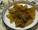 鯖味噌缶詰で大根の煮物！作り方5写真