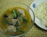 ごま油とラー油香る♪あったかつけ麺冷麦!作り方5写真