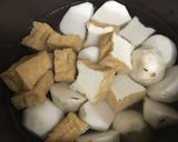 里芋と厚揚げの胡麻味噌煮作り方2写真
