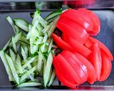 胡瓜とトマトの中華風サラダ作り方1写真