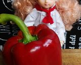 リカちゃん♡鶏肉パプリカソテーバルサミコ作り方1写真
