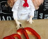 リカちゃん♡鶏肉パプリカソテーバルサミコ作り方3写真