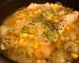 鶏手羽元とコーンのナンプラースープ煮作り方4写真
