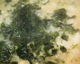〆の雑炊●カニカマ＆玉子のわかめ雑炊作り方2写真