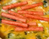 〆の雑炊●カニカマ＆玉子のわかめ雑炊作り方3写真