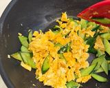 冷蔵庫の残り物で〜きゅうりとたまごの炒め作り方5写真