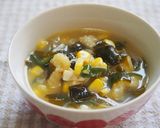 ワカメとコーンのお味噌汁♪プチプチ甘い♪作り方5写真