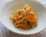 南瓜とえのきの胡麻和え♪甘くてツルツル作り方4写真