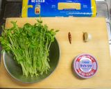 豆苗とツナのパスタ作り方1写真