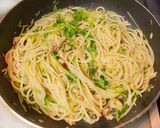 豆苗とツナのパスタ作り方7写真
