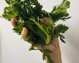 春菊と人参のオムレツ風たまご焼き作り方3写真