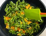 春菊と人参のオムレツ風たまご焼き作り方4写真