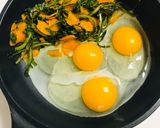 春菊と人参のオムレツ風たまご焼き作り方5写真