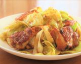 鶏もも肉と春キャベツの辛味味噌炒め作り方6写真