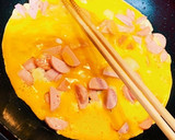 魚肉ソーセージで簡単卵1枚焼き作り方1写真