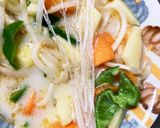 全てレンジ肉なし味噌ミルク豆腐春雨炒め煮作り方14写真