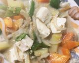 全てレンジ肉なし味噌ミルク豆腐春雨炒め煮作り方17写真