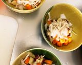 全てレンジ胸肉根菜のトンテキソース蒸し煮作り方9写真