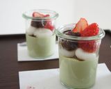おうち春スイーツ＊抹茶ムースの白玉パフェ作り方11写真