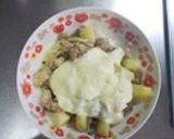 m簡単！鶏とじゃが芋のフォンデュソース作り方15写真