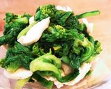 超簡単☆菜の花のサラダチキン和え作り方4写真
