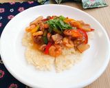 おこげのピーカンナッツ入りあんかけ作り方10写真