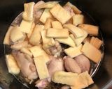 簡単 手羽元と小松菜と油揚げの煮物♪作り方5写真