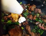 揚げ牛肉のゆずみそマヨソテー作り方5写真