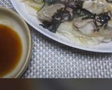 鍋材料の野菜達で1品に☆牡蠣のレンジ蒸し作り方9写真