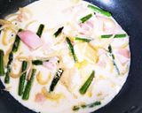 アスパラとシーフード★クリームパスタ作り方3写真