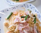 アスパラとシーフード★クリームパスタ作り方5写真