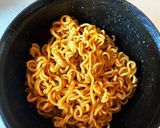 袋味噌ラーメンで作る辛味噌混ぜそば作り方4写真