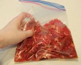 下味冷凍☆甘辛牛肉パック！作り方2写真
