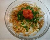 もち明太チーズ　もんじゃ焼き作り方3写真