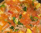 鯖と牛豚の旨味！トマトのサバ缶挽肉カレー作り方4写真