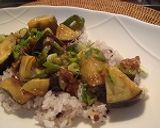 豚肉とナスの味噌炒め丼作り方6写真