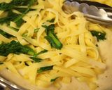春待ち＊春菊とベーコンのクリームパスタ作り方8写真