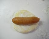 捏ねない生地のソーセージパン作り方5写真