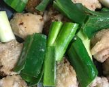鶏モモと白ネギでニンニク焼き作り方6写真