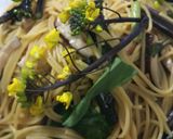 生椎茸と紅菜苔の和風スパ作り方3写真