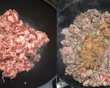 牛肉と厚揚げと里芋の甘辛ネギ生姜煮作り方3写真